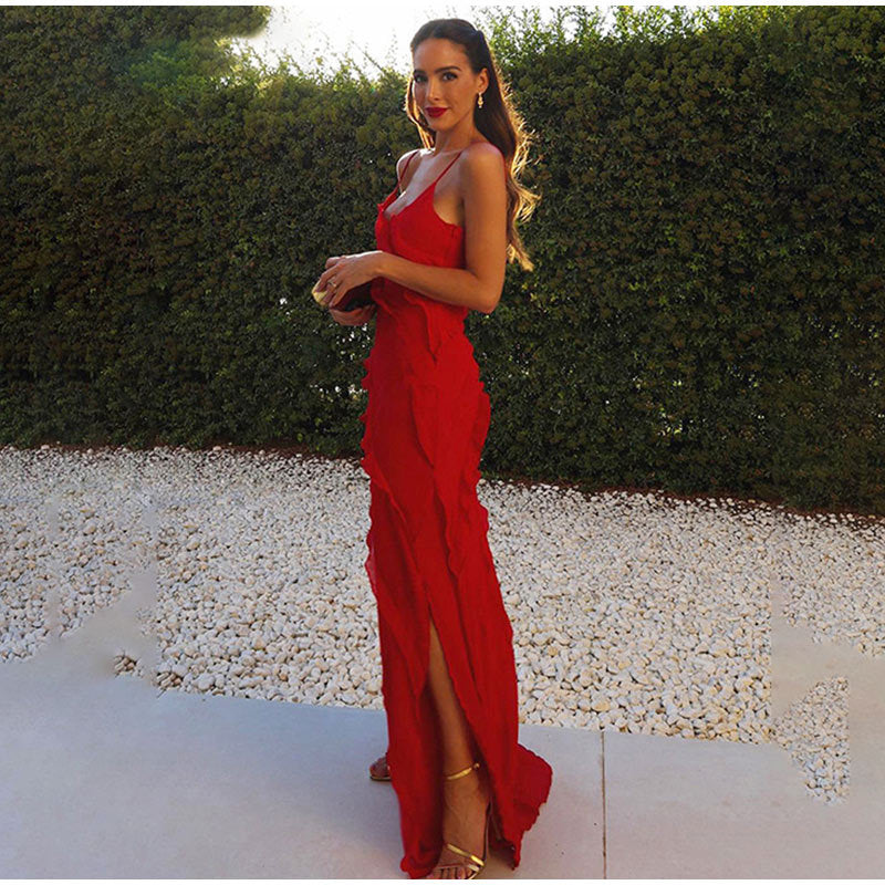 Carla - Vestito Elegante con Volant