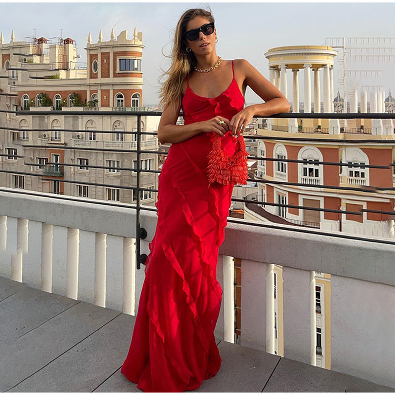 Carla - Vestito Elegante con Volant