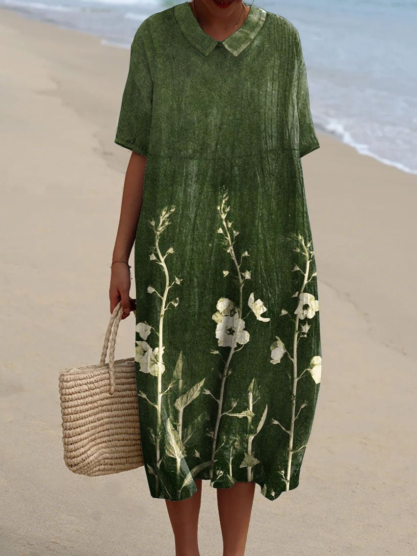 Emma - Abito Floreale in Cotone Premium