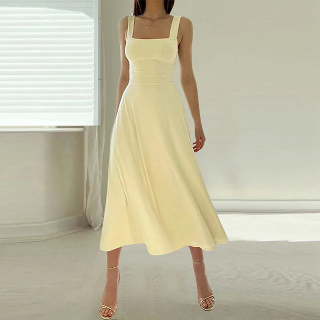 Matilde - Abito Elegante con Scollatura Quadrata