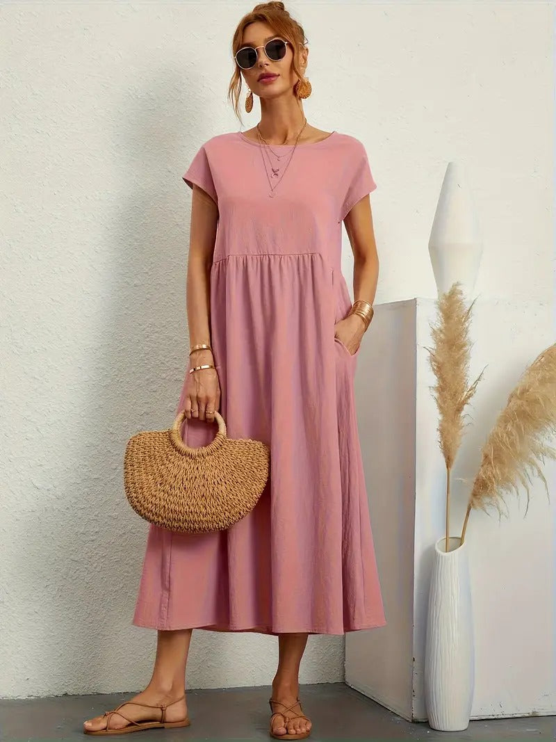 Anna - Abito Tascabile in Lino Premium