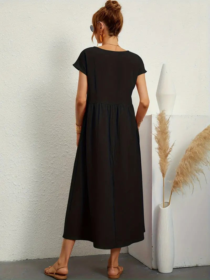 Anna - Abito Tascabile in Lino Premium