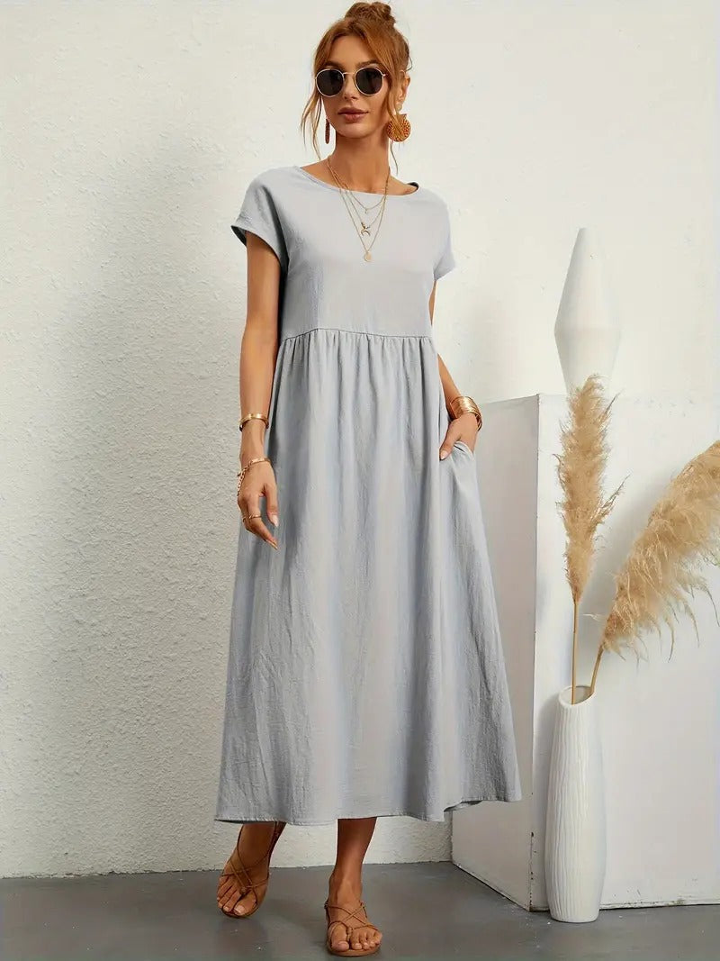 Anna - Abito Tascabile in Lino Premium