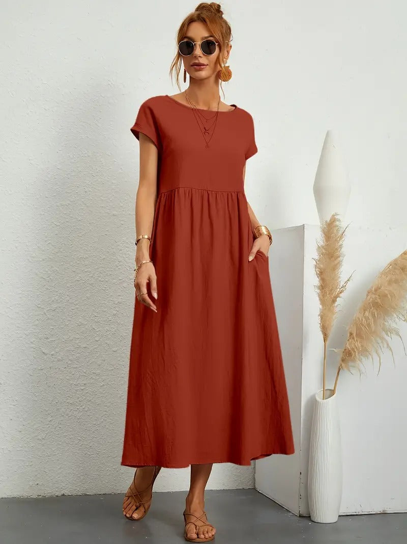Anna - Abito Tascabile in Lino Premium
