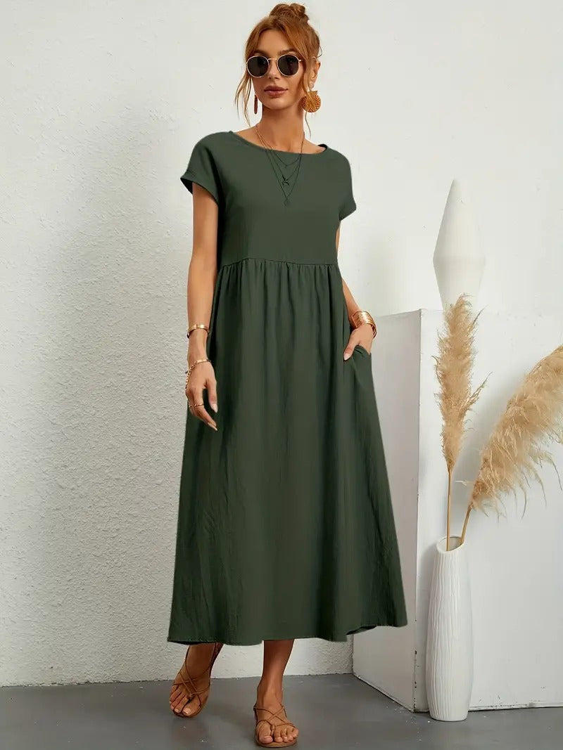 Anna - Abito Tascabile in Lino Premium