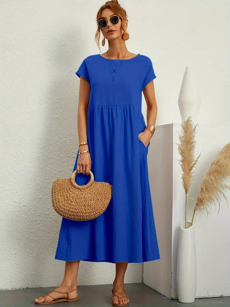 Anna - Abito Tascabile in Lino Premium